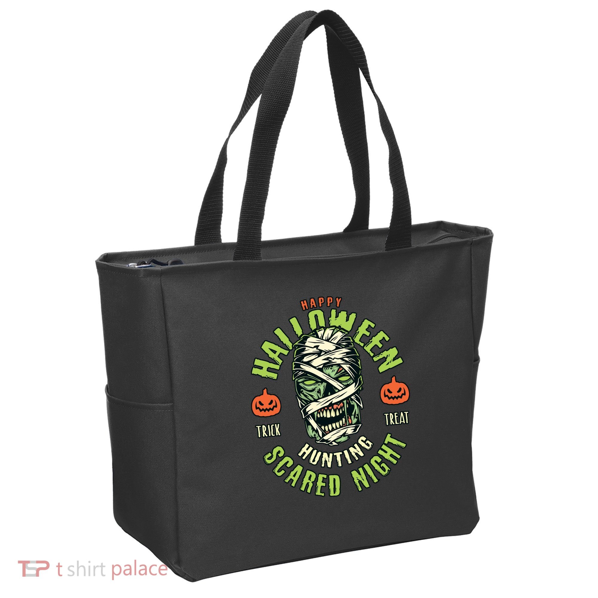 Happy Halloween Scared Night Mummy Tote Bag