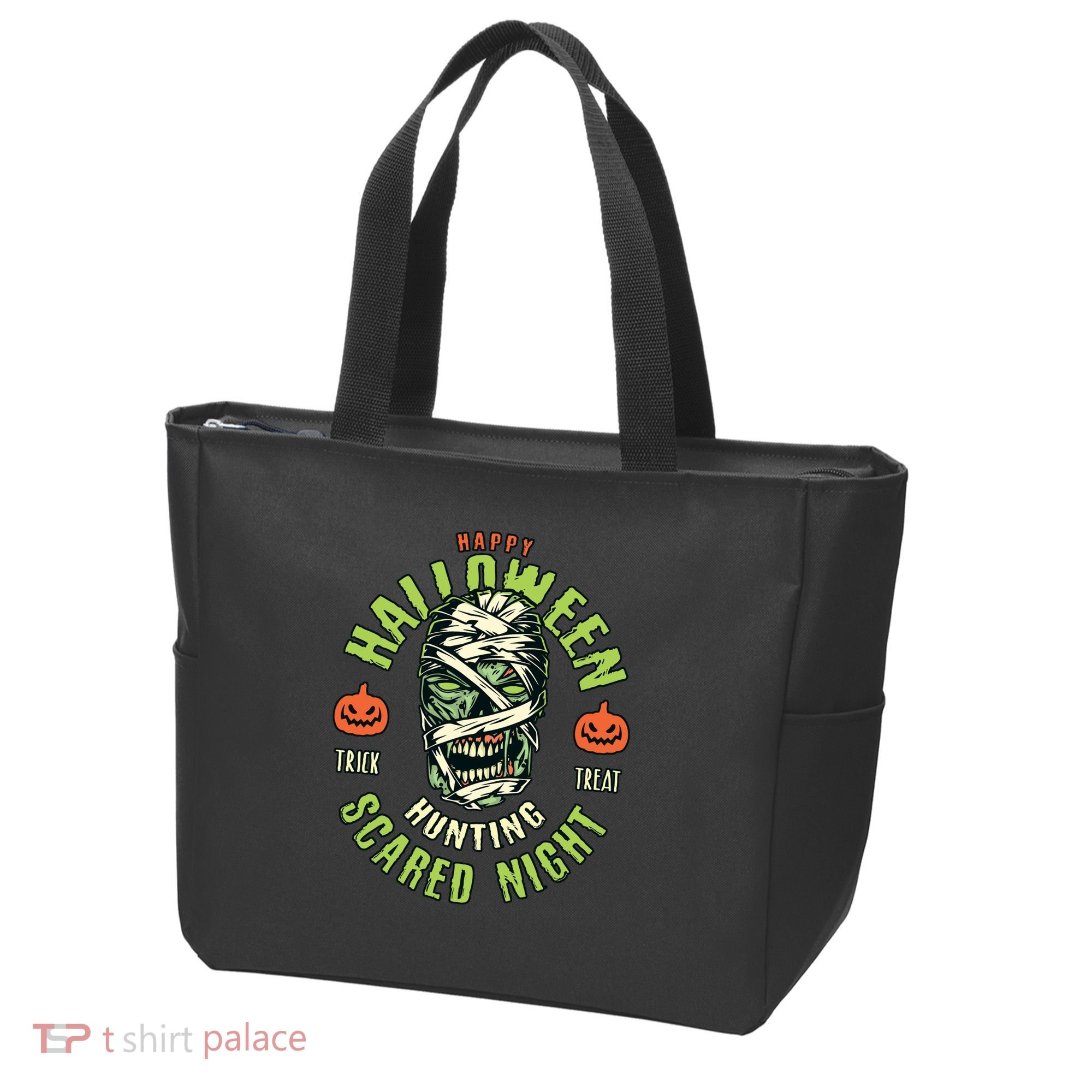 Happy Halloween Scared Night Mummy Tote Bag