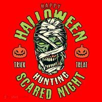Happy Halloween Scared Night Mummy Santa Hat thumb 1