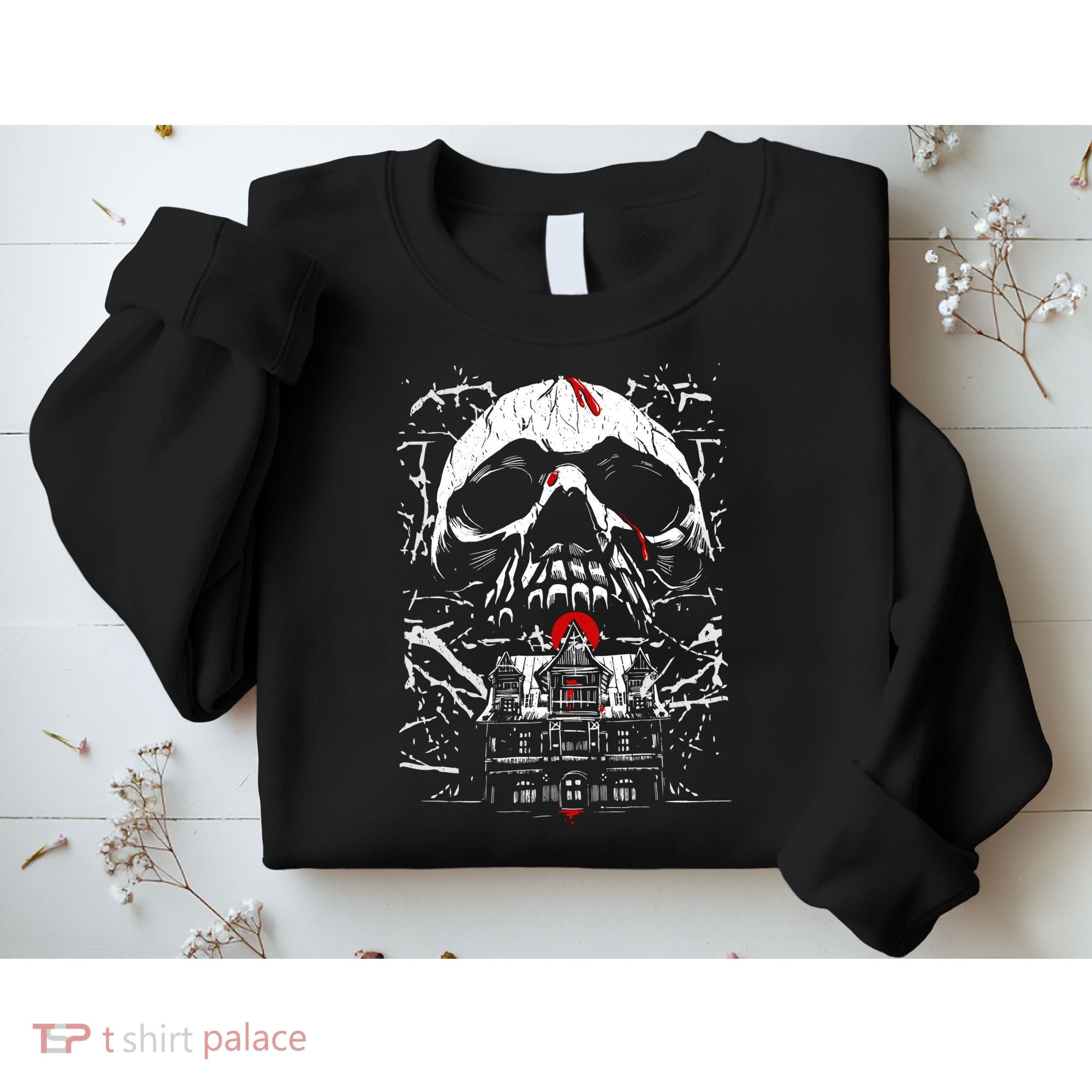 Haunted House Skull Sweatshirt