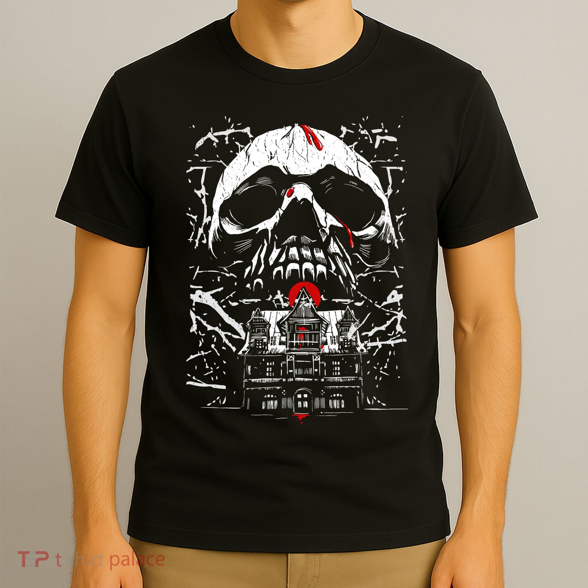 Haunted House Skull T-Shirt