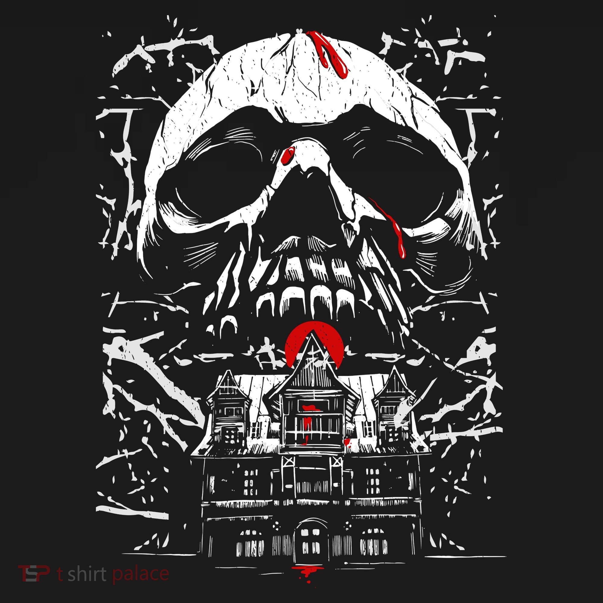 Haunted House Skull T-Shirt