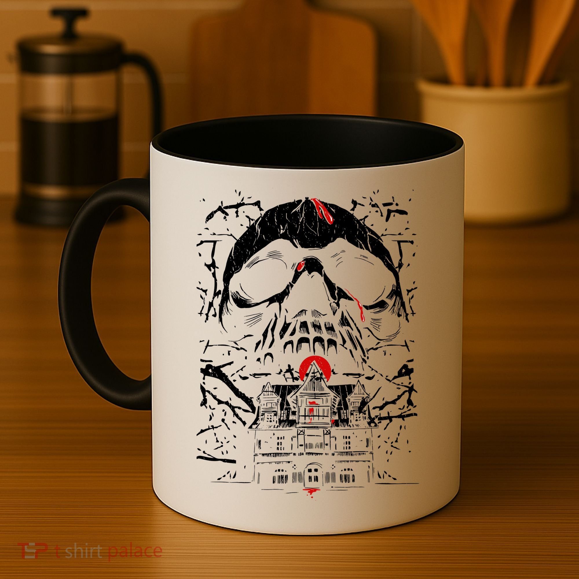 Haunted House Skull Coffee Mug