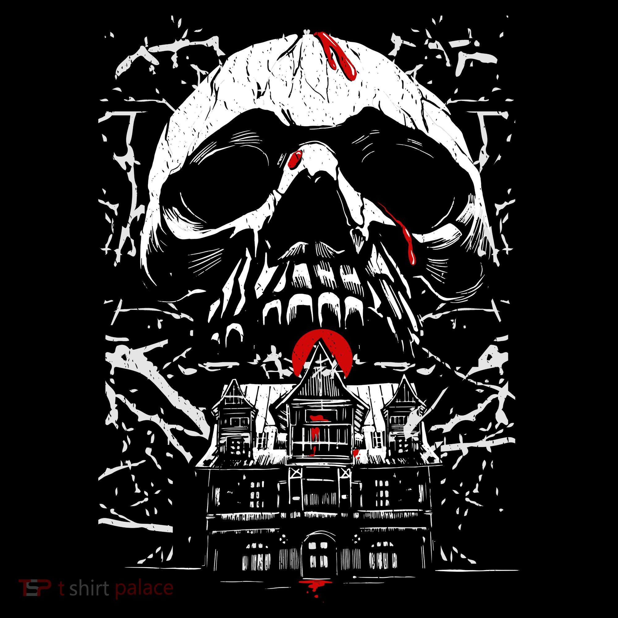 Haunted House Skull Polo