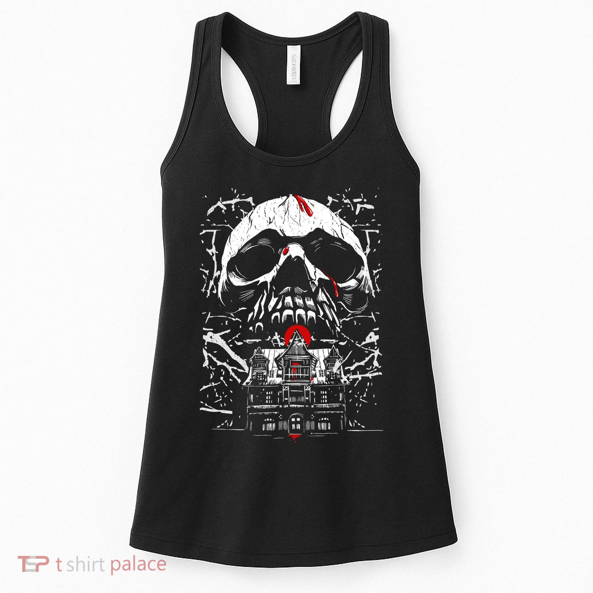 Haunted House Skull Women's Tank Top