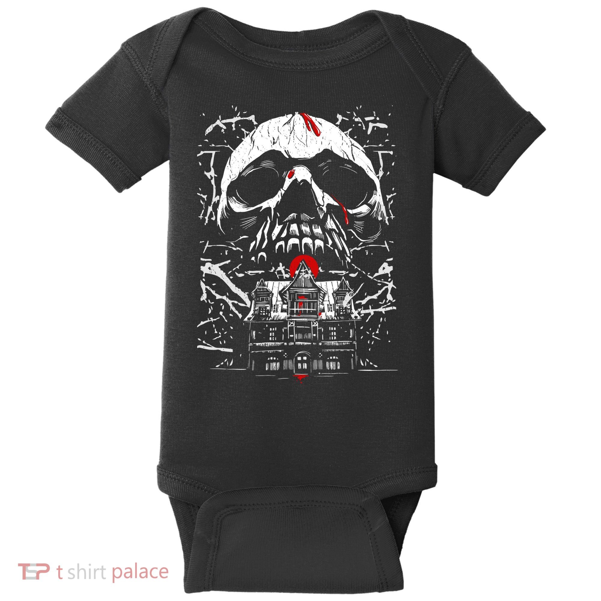 Haunted House Skull Baby Bodysuit