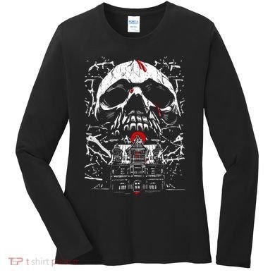 Haunted House Skull Women's Long Sleeve Shirt
