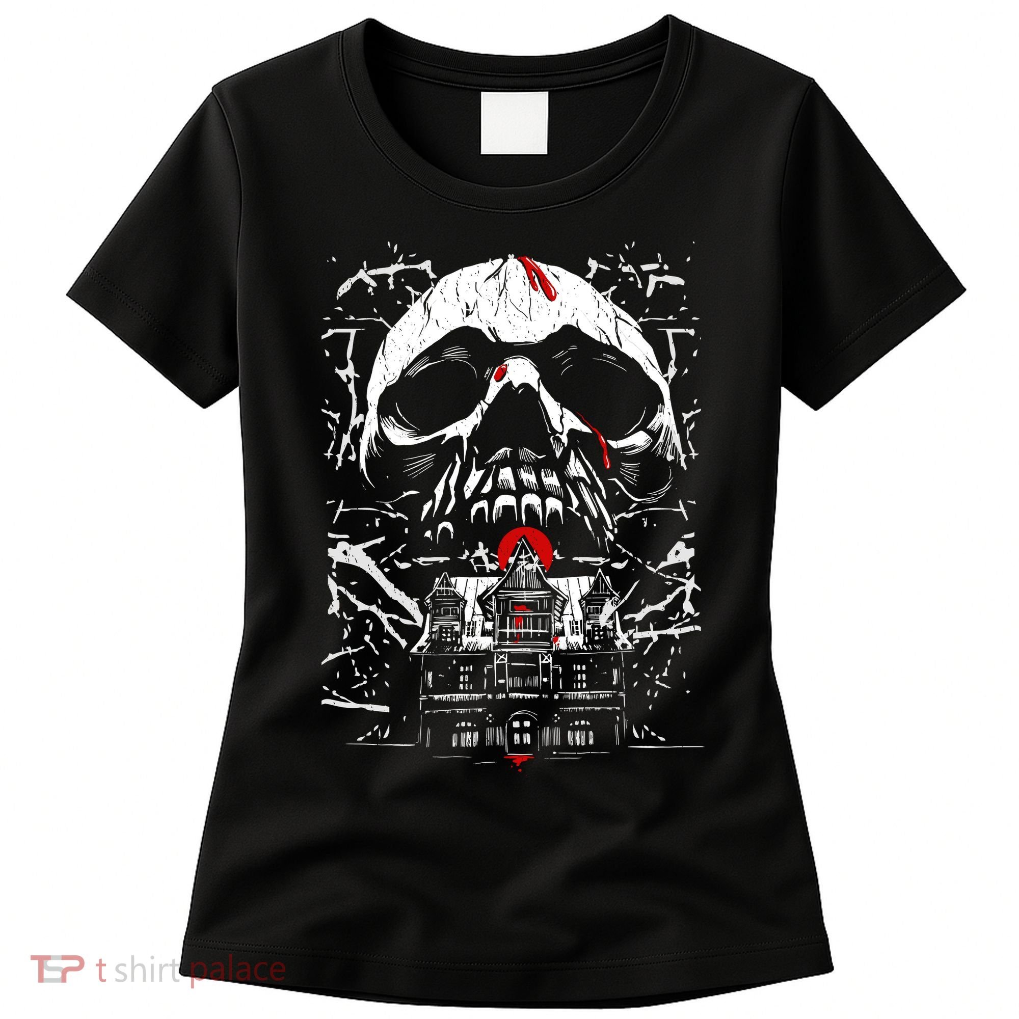 Haunted House Skull Women's T-Shirt