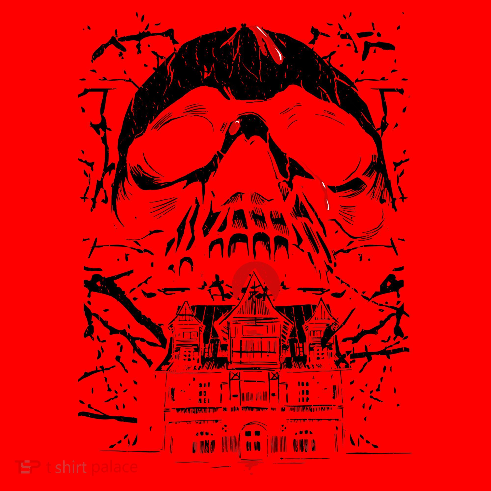 Haunted House Skull Santa Hat
