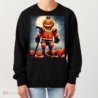 Halloween Hockey Season Pumpkin Player Women's Sweatshirt thumb 0