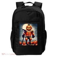 Halloween Hockey Season Pumpkin Player Backpack thumb 0