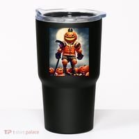 Halloween Hockey Season Pumpkin Player Tumbler thumb 0