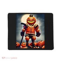 Halloween Hockey Season Pumpkin Player Mousepad thumb 0