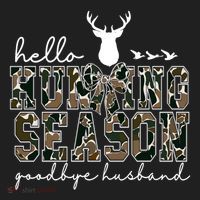 Hello Hunting Season Goodbye Husband Gift Golf Towel thumb 3