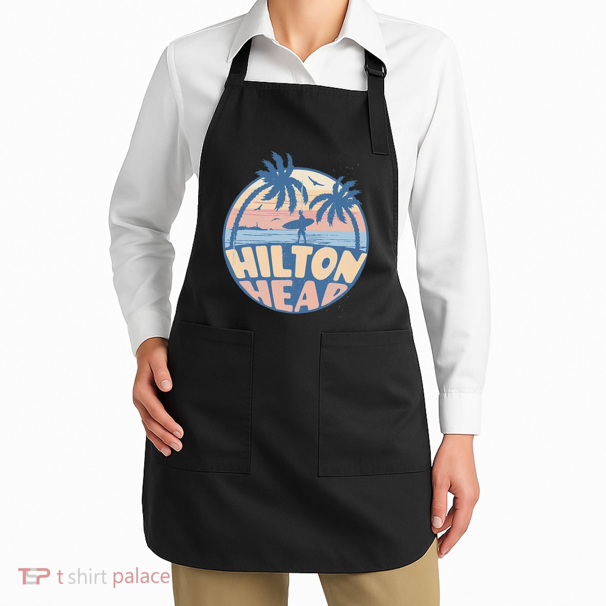 Hilton Head South Carolina Beach Surf Summer Vacation Apron