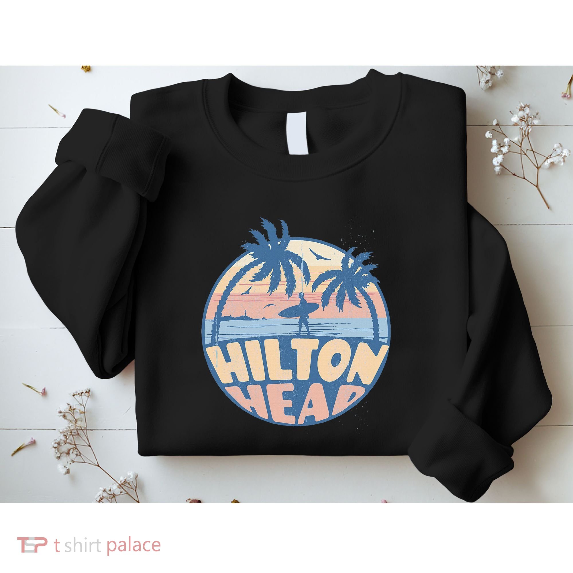 Hilton Head South Carolina Beach Surf Summer Vacation Sweatshirt