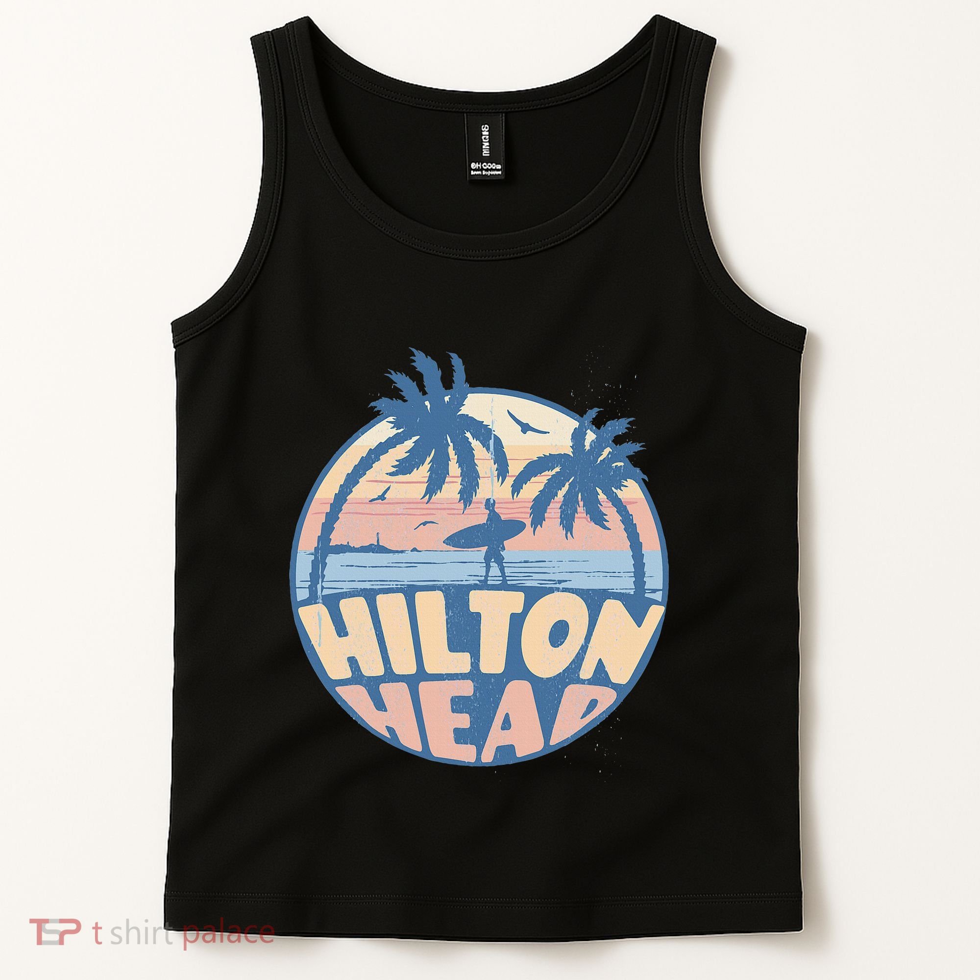 Hilton Head South Carolina Beach Surf Summer Vacation Tank Top