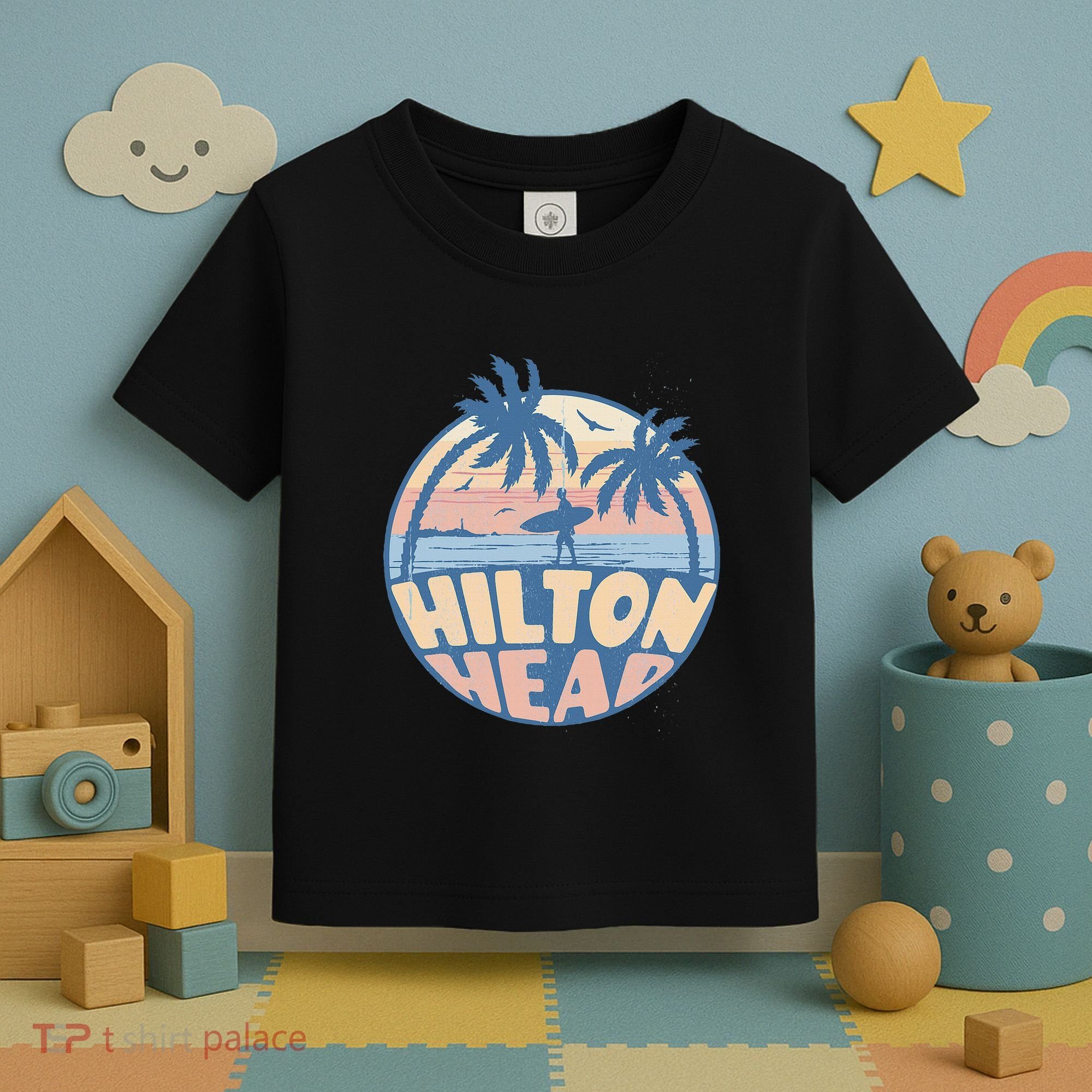 Hilton Head South Carolina Beach Surf Summer Vacation Toddler T-Shirt