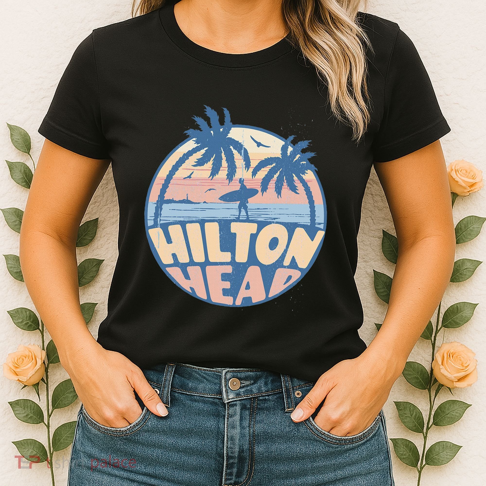 Hilton Head South Carolina Beach Surf Summer Vacation Women's T-Shirt