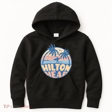 Hilton Head South Carolina Beach Surf Summer Vacation Kids Hoodie