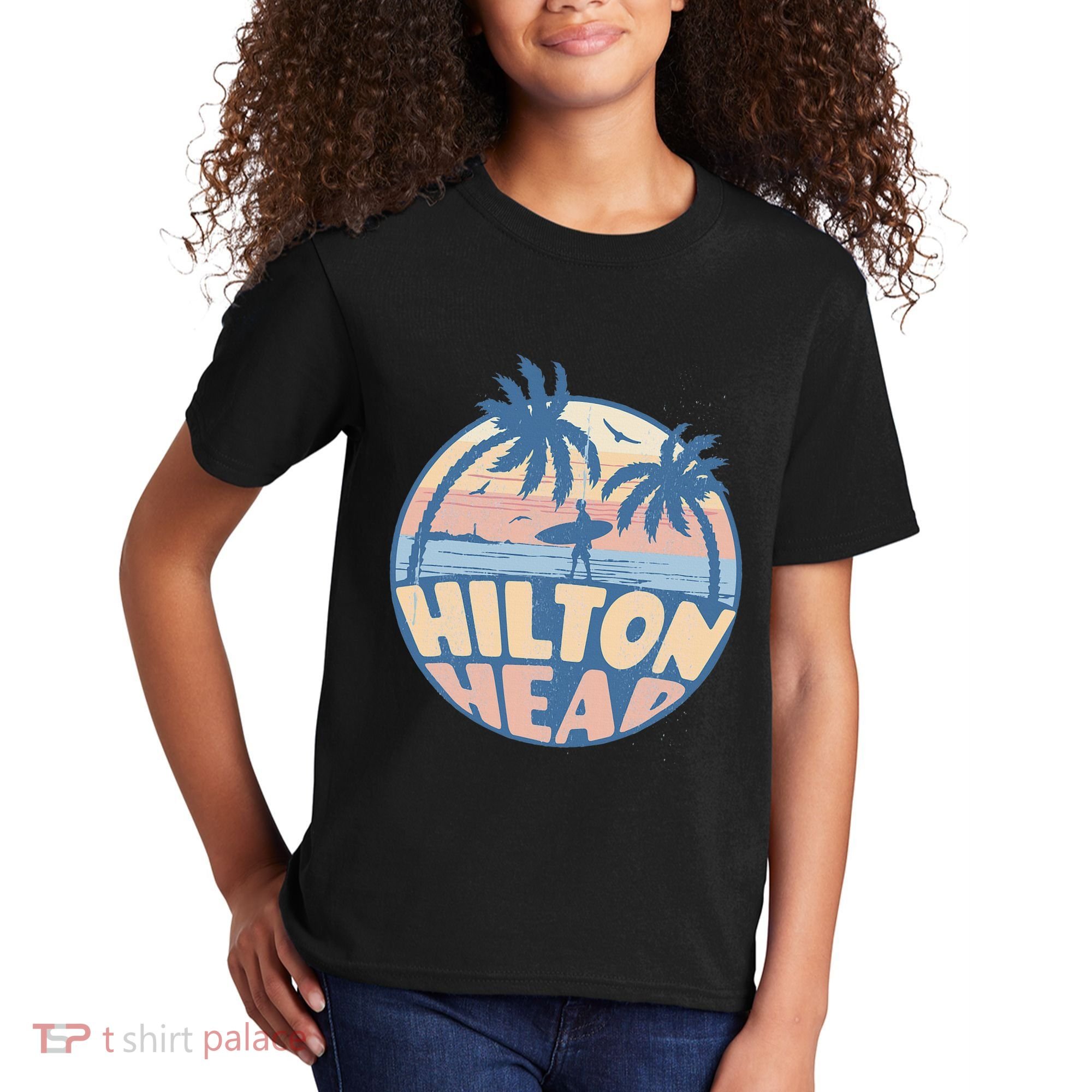 Hilton Head South Carolina Beach Surf Summer Vacation Kids T-Shirt