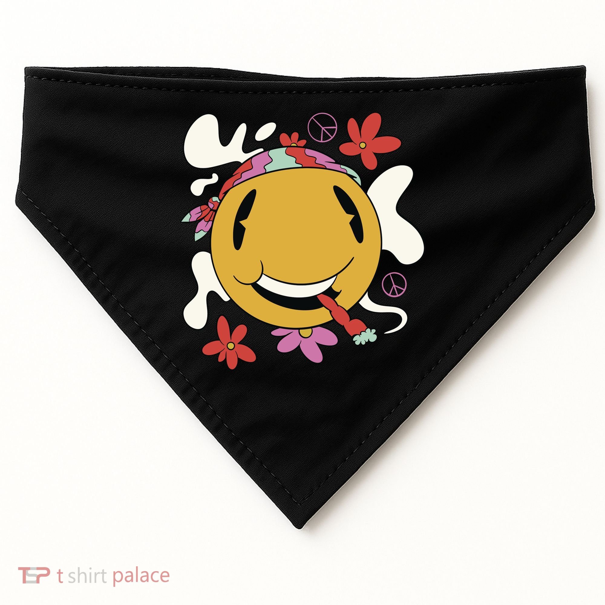 Happy Hippie Smoke USA-Made Doggie Bandana