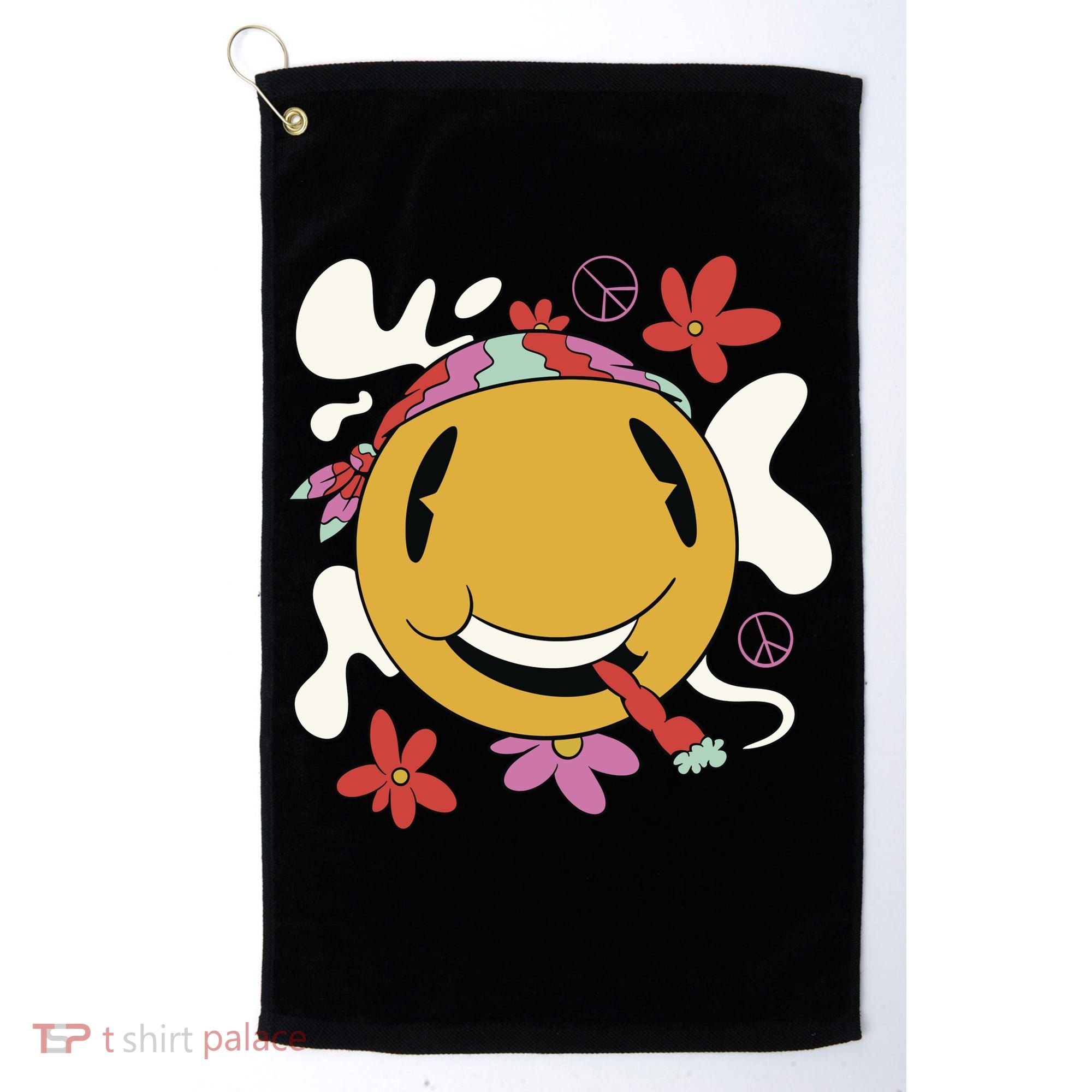 Happy Hippie Smoke Golf Towel