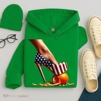 High Heels Squash Oranges; Kamala Harris Election Hoodie thumb 4