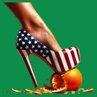 High Heels Squash Oranges; Kamala Harris Election Button thumb 1