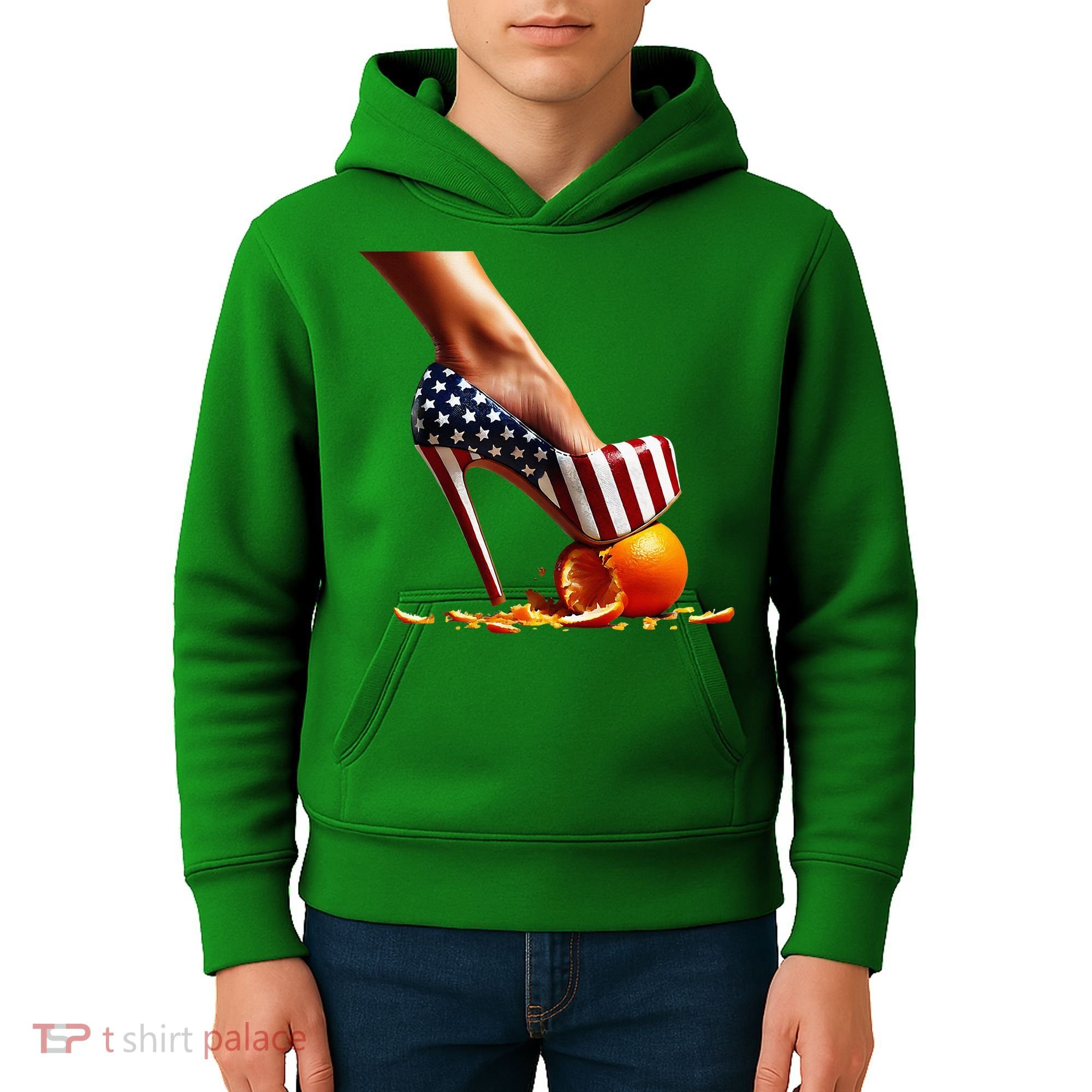 High Heels Squash Oranges; Kamala Harris Election Kids Hoodie