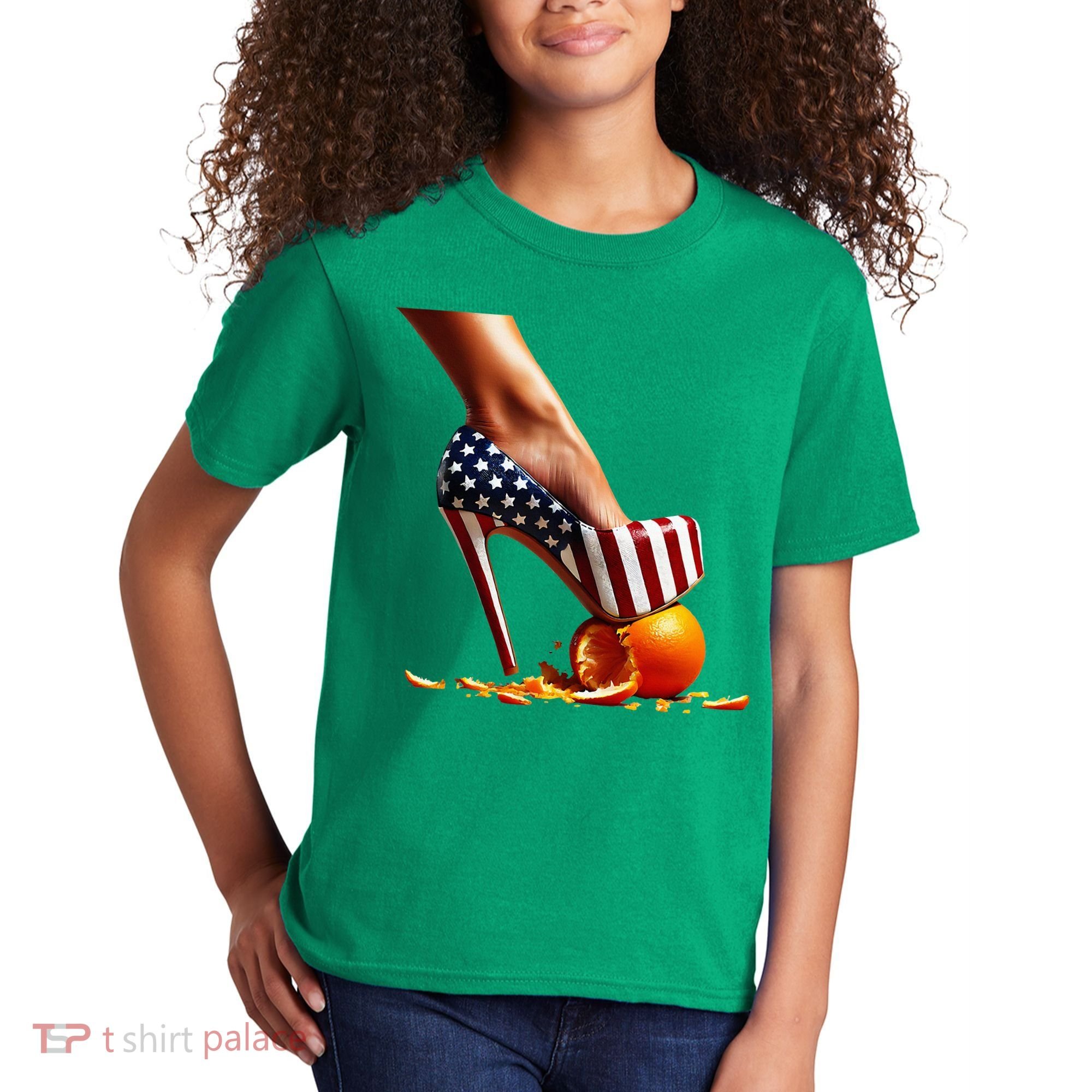 High Heels Squash Oranges; Kamala Harris Election Kids T-Shirt