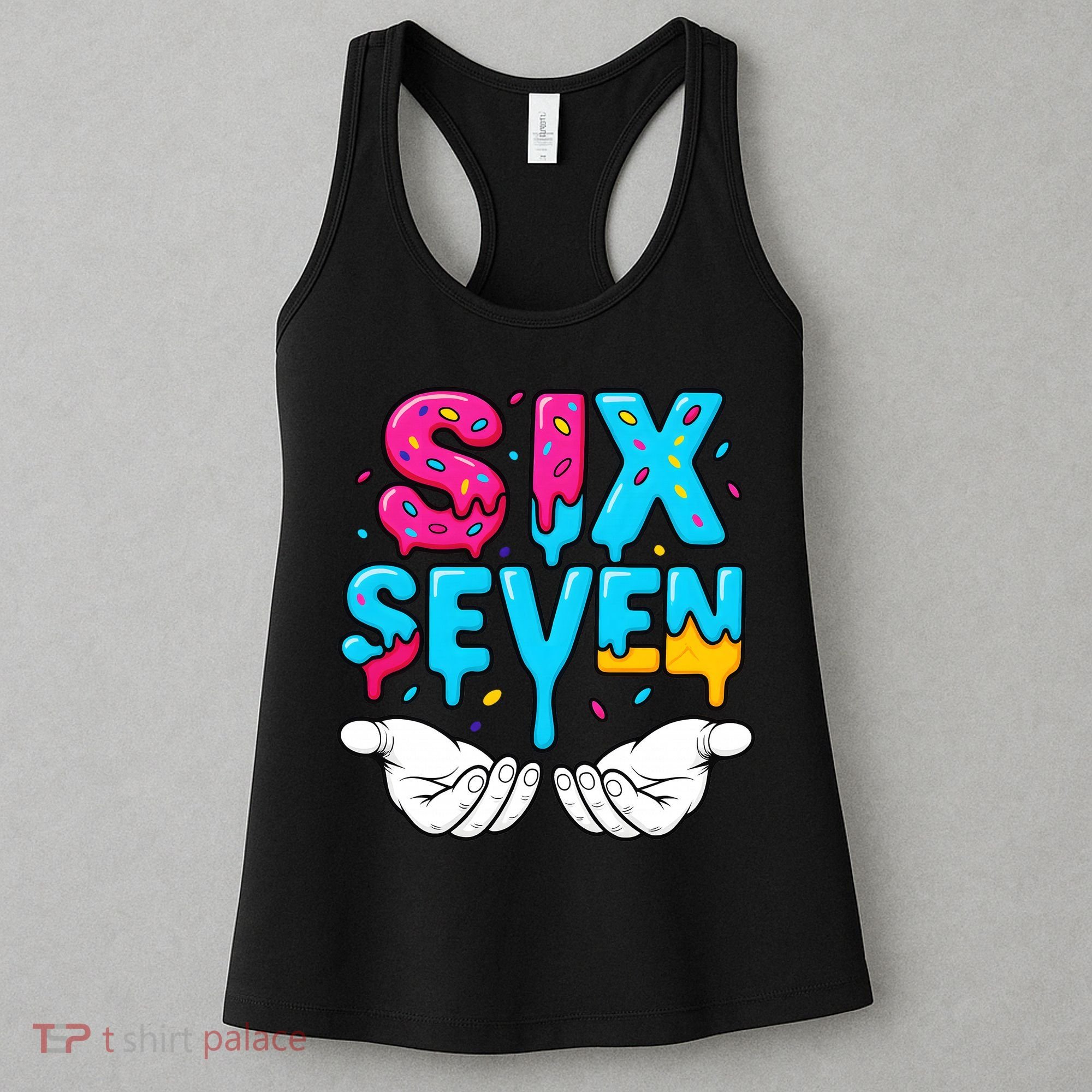 Hand Hold Six Seven Ice Cream Drip 6-7 Women's Tank Top