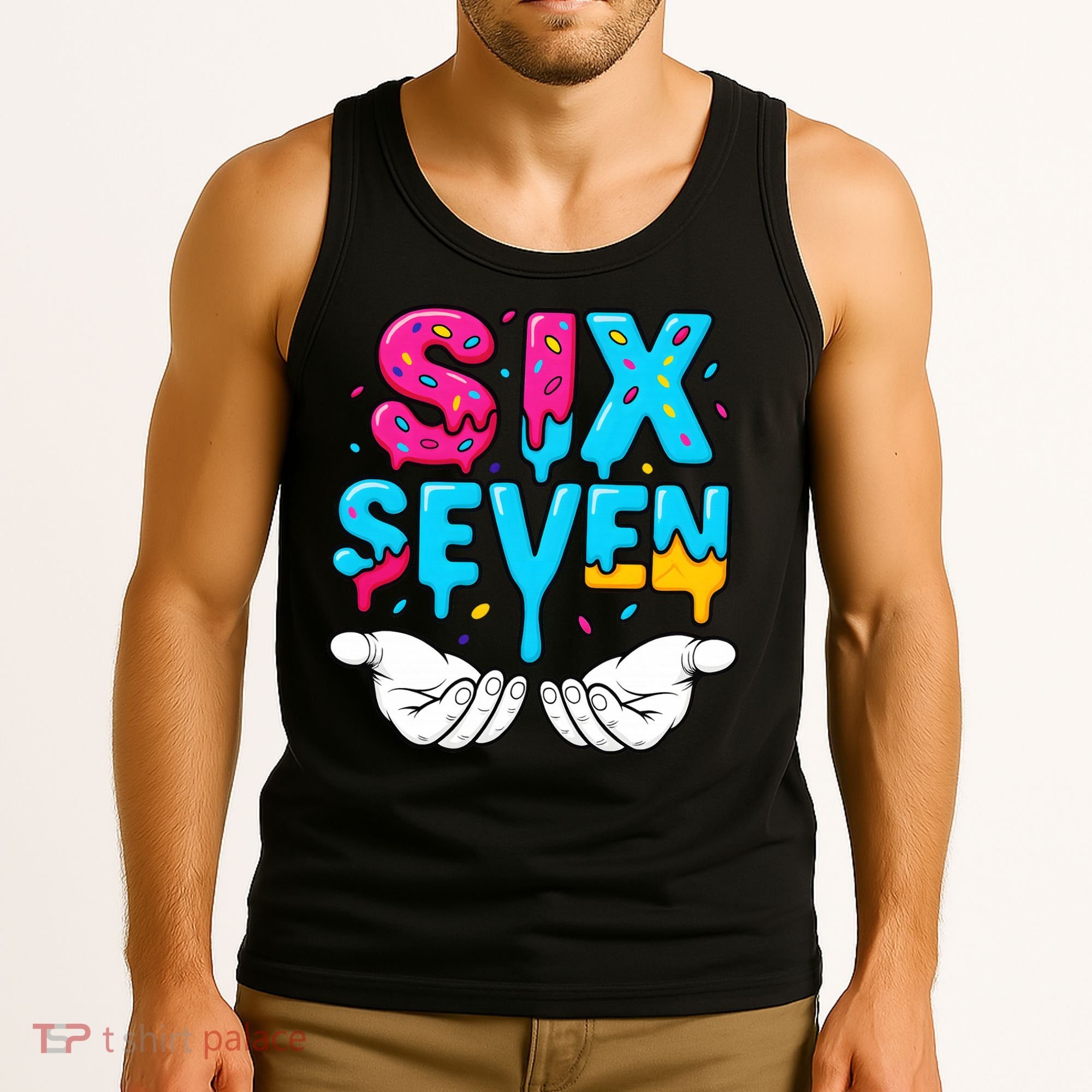 Hand Hold Six Seven Ice Cream Drip 6-7 Tank Top