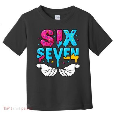 Hand Hold Six Seven Ice Cream Drip 6-7 Toddler T-Shirt