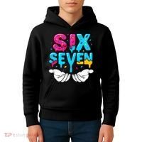 Hand Hold Six Seven Ice Cream Drip 6-7 Kids Hoodie thumb 4