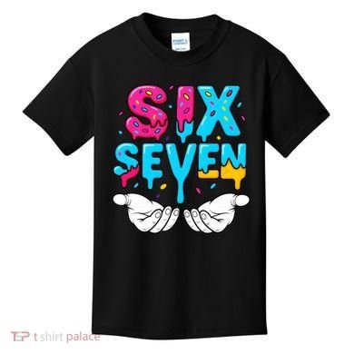 Hand Hold Six Seven Ice Cream Drip 6-7 Kids T-Shirt