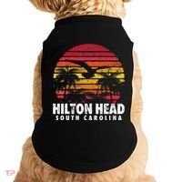 Hilton Head South Carolina Retro Sunset Style Beach Island Doggie Tank thumb 0