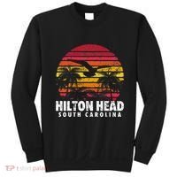 Hilton Head South Carolina Retro Sunset Style Beach Island Sweatshirt thumb 0