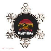 Hilton Head South Carolina Retro Sunset Style Beach Island Ornament thumb 0