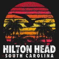 Hilton Head South Carolina Retro Sunset Style Beach Island Ornament thumb 1