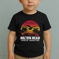 Hilton Head South Carolina Retro Sunset Style Beach Island Toddler T-Shirt thumb 2