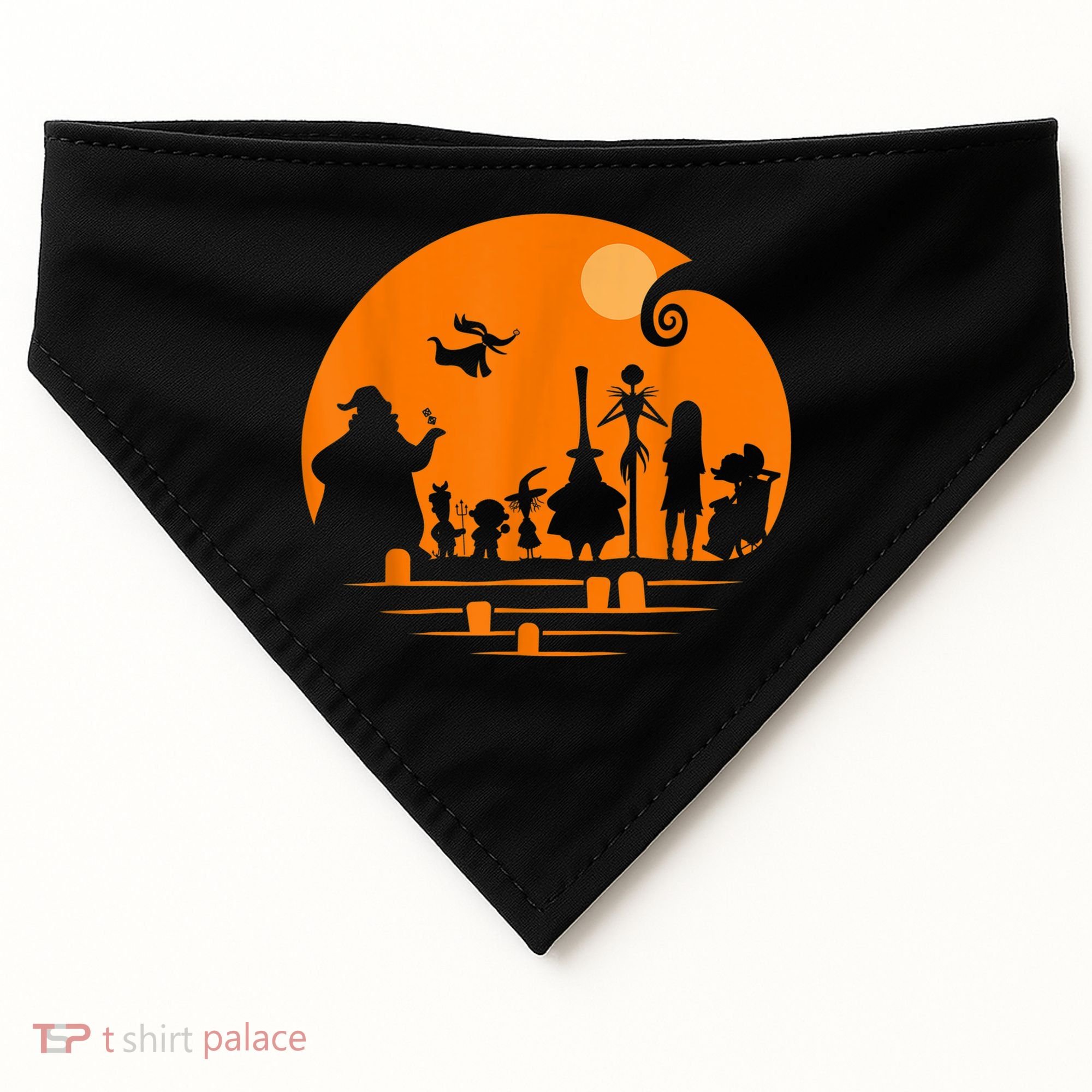 He Halloween Silhouette USA-Made Doggie Bandana