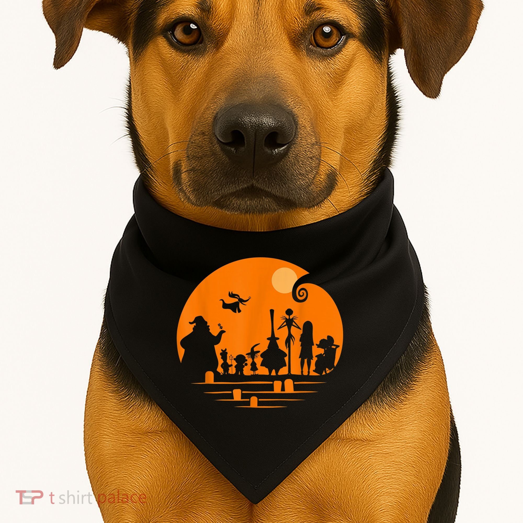 He Halloween Silhouette USA-Made Doggie Bandana
