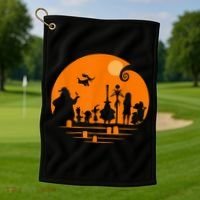 He Halloween Silhouette Golf Towel thumb 1