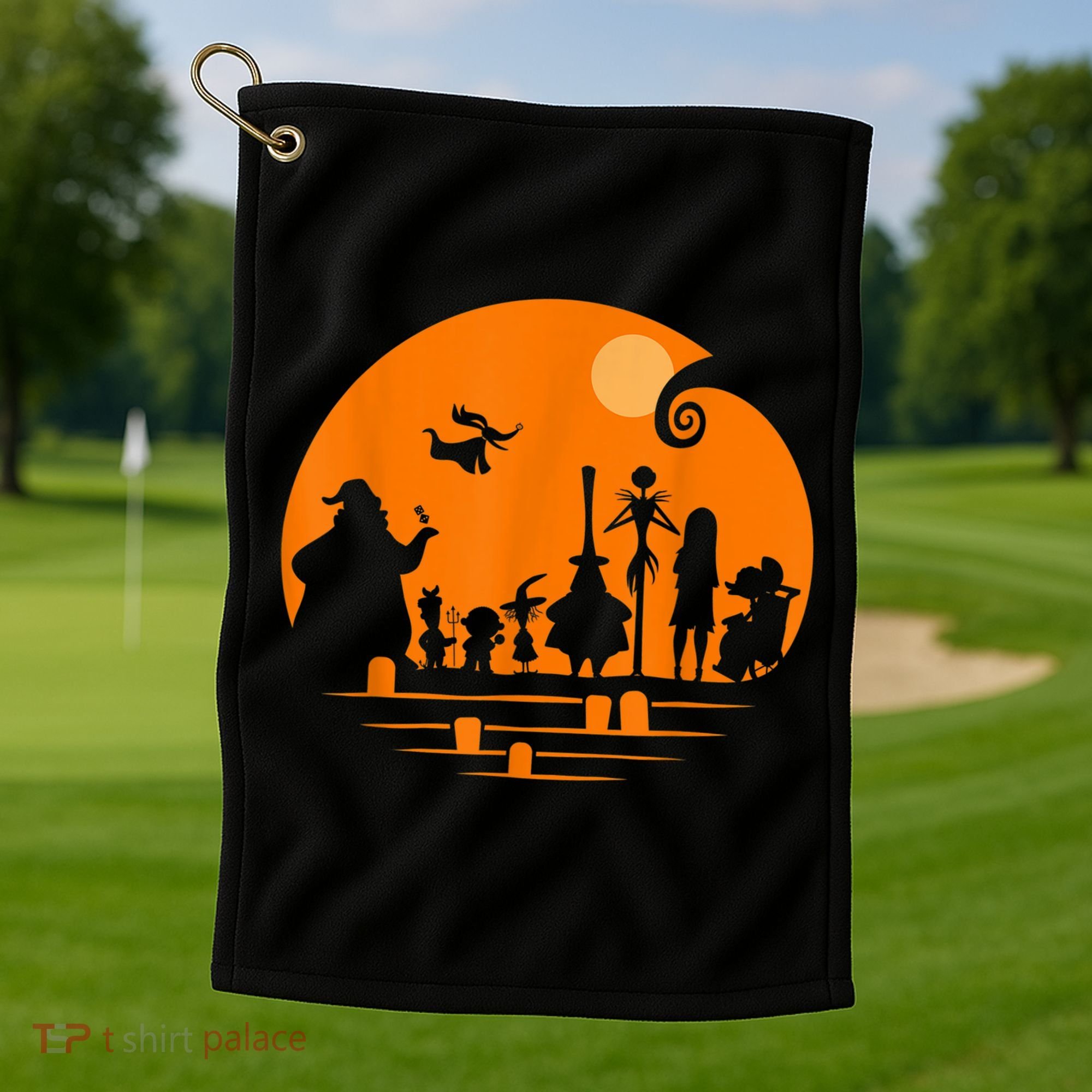 He Halloween Silhouette Golf Towel