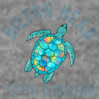 Hilton Head SC Beach Design Sea Turtle Illustration Gift Tall Sweatshirt
