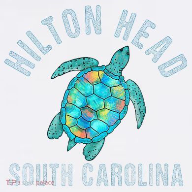 Hilton Head SC Beach Design Sea Turtle Illustration Gift Toddler Zip Fleece Hoodie