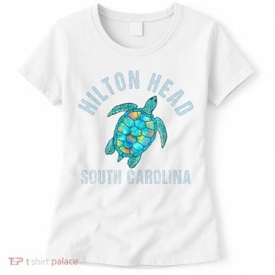 Hilton Head SC Beach Design Sea Turtle Illustration Gift Women's T-Shirt