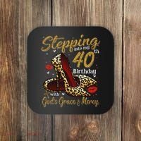 High Heels Stepping Into My 40th Birthday 40 And Fabulous Coaster thumb 0