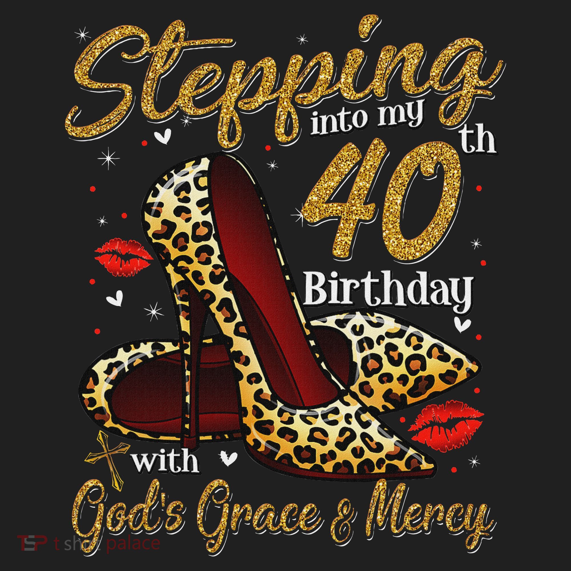 High Heels Stepping Into My 40th Birthday 40 And Fabulous Crop Fleece Hoodie